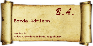 Borda Adrienn névjegykártya