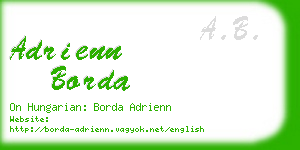 adrienn borda business card